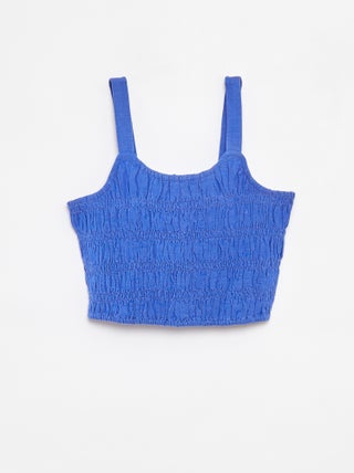 Top cropped à bretelles