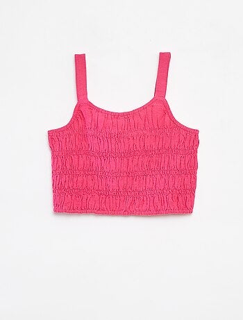 Top cropped à bretelles