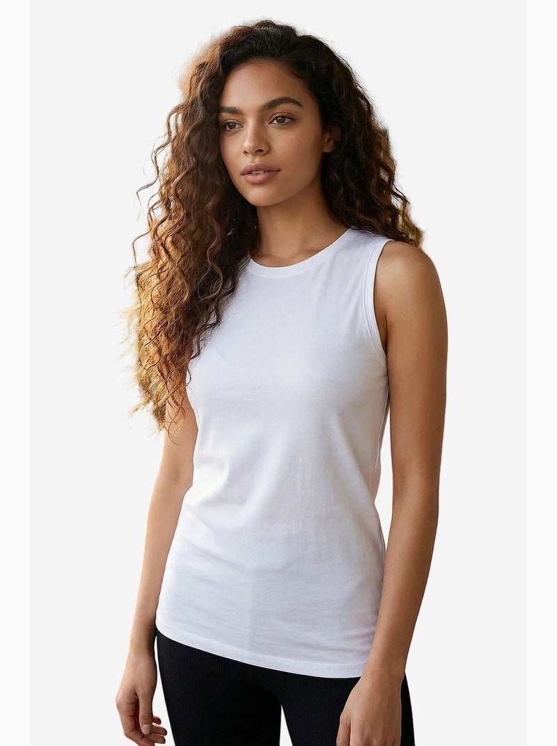Top de sport femme en coton et élasthanne tommy Beige argile - Kiabi