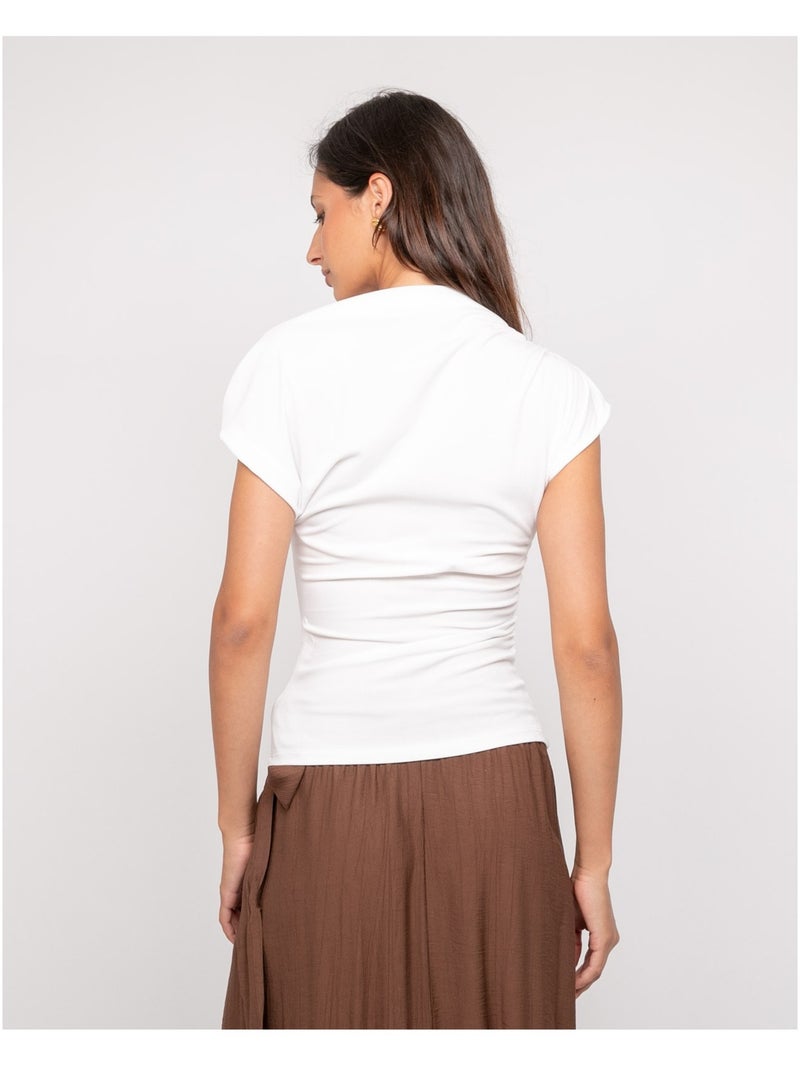 Top drapé avec bijoux FIJAYA Blanc - Kiabi