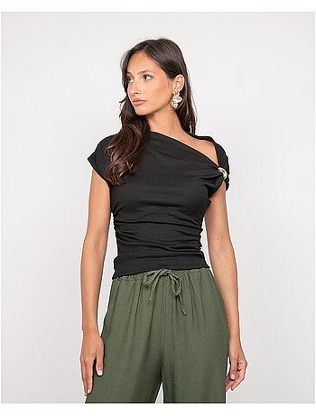 Top drapé avec bijoux FIJAYA