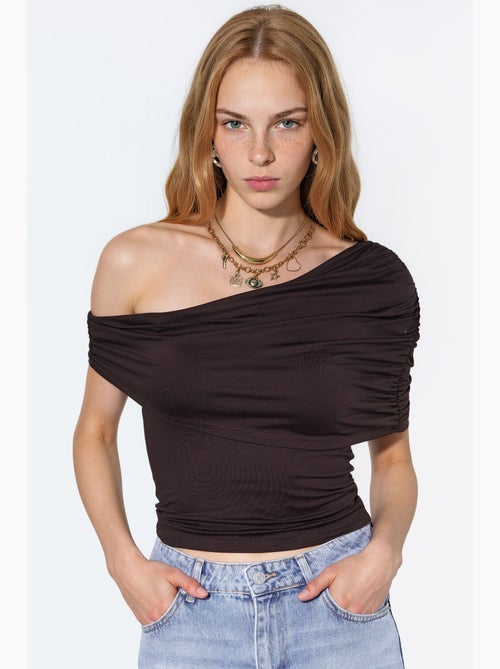 Top drapering asymmetrische hals hiccup - Kiabi