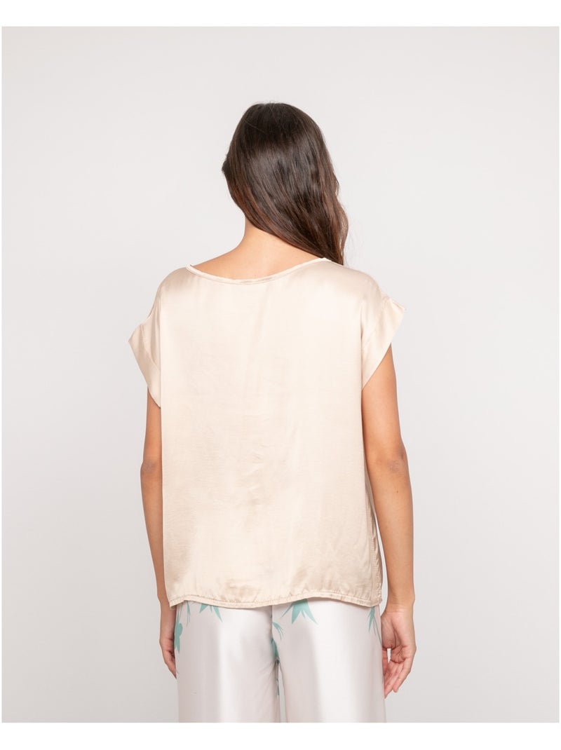 Top effet satin FRIDOLE Beige - Kiabi