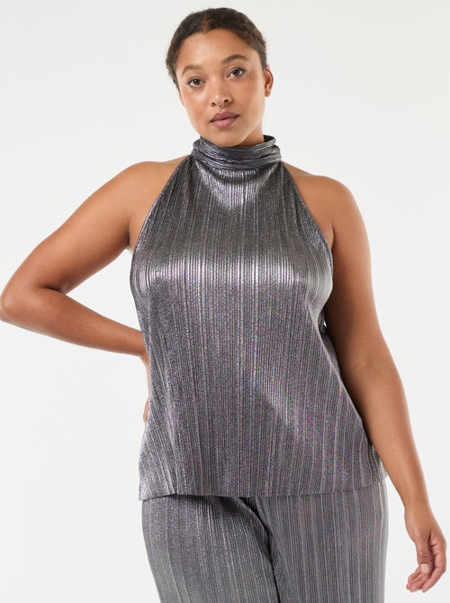 Top emmanchures américaines maille plissée - Kiabi