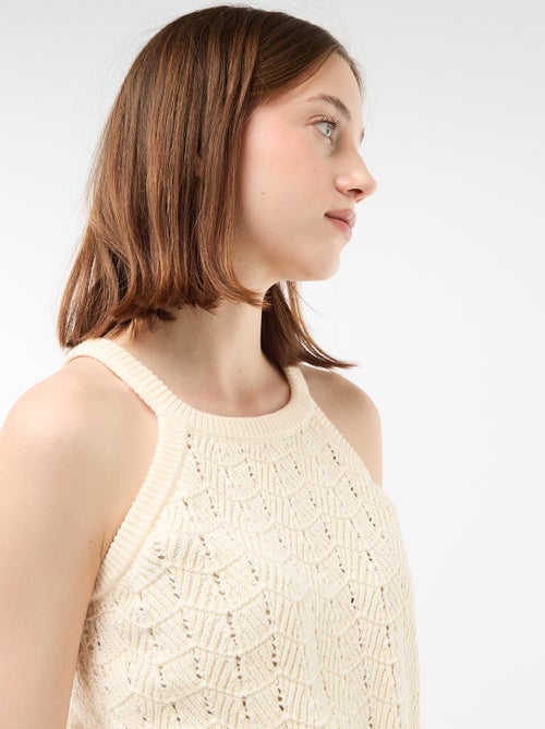 Top en crochet à emmanchures américaines - Kiabi