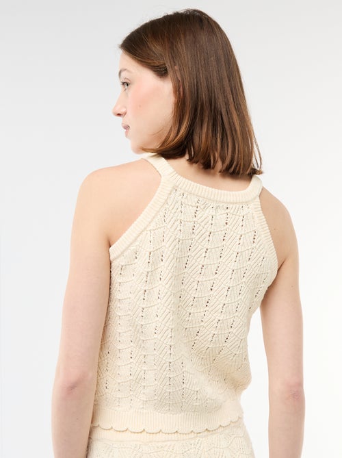 Top en crochet à emmanchures américaines - Kiabi