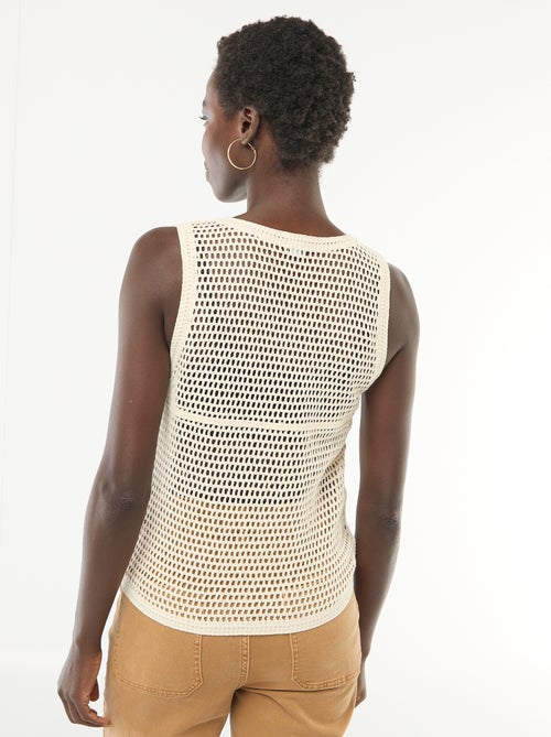 Top en crochet sans manches - Kiabi