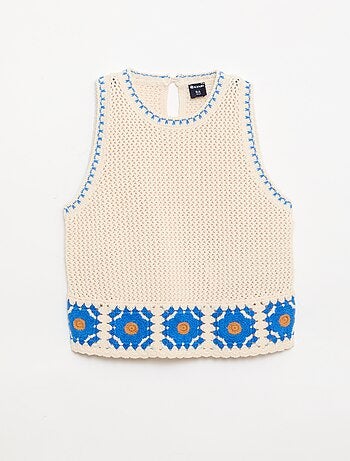 Top en crochet sans manches