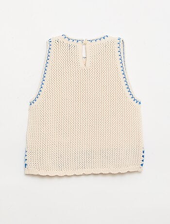 Top en crochet sans manches