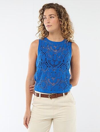 Top en crochet sans manches