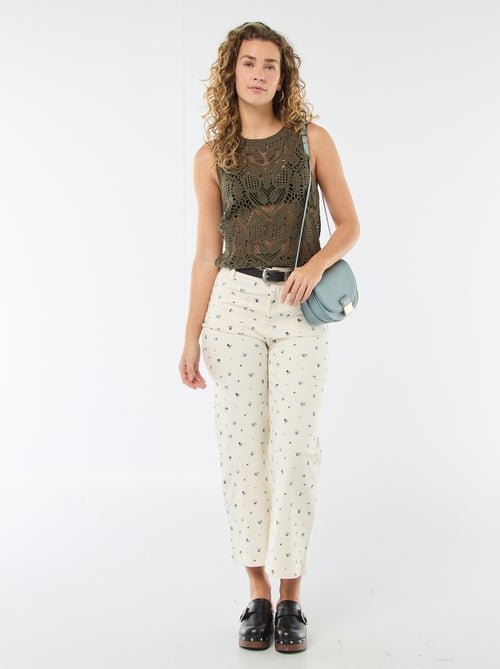 Top en crochet sans manches - Kiabi