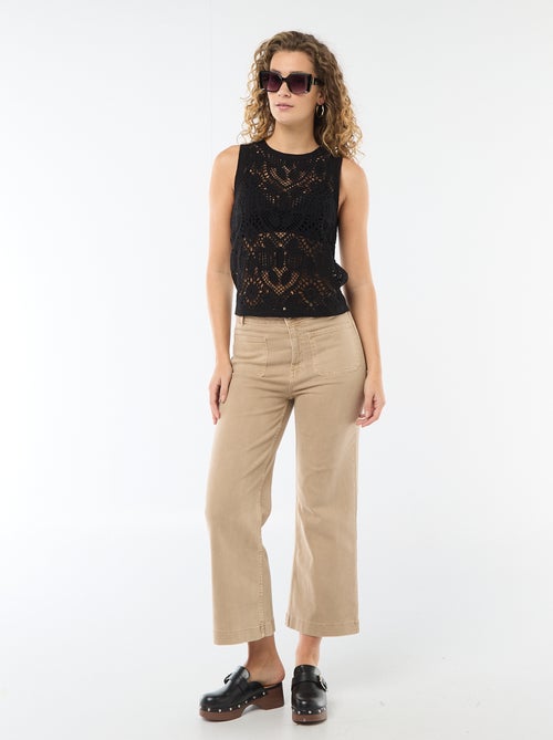 Top en crochet sans manches - Kiabi