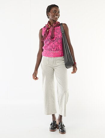 Top en crochet sans manches