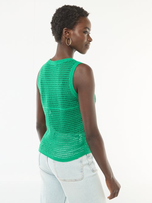 Top en crochet sans manches - Kiabi