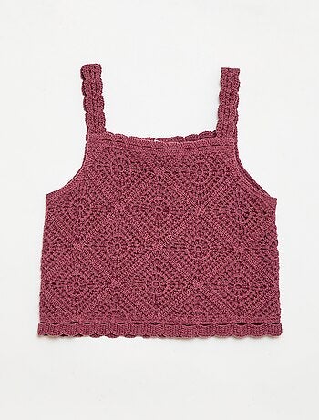 Top en crochet uni