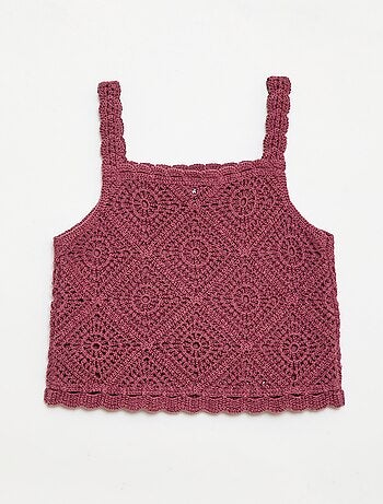 Top en crochet uni