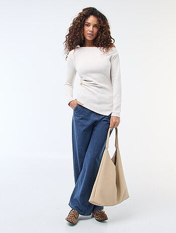 Top en maille asymétrique