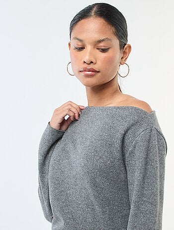 Top en maille asymétrique