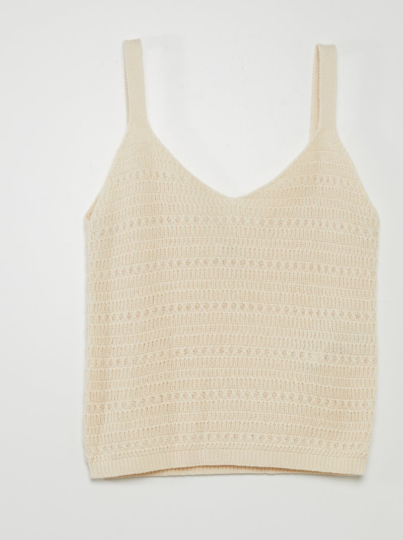 Top en maille crochet 'JDY' Beige - Kiabi