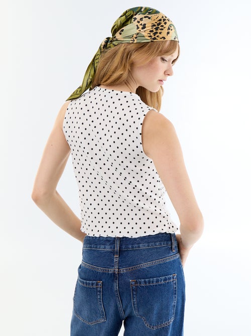 Top en maille gaufrée sans manches - Kiabi Top en maille gaufrée sans manches - Kiabi