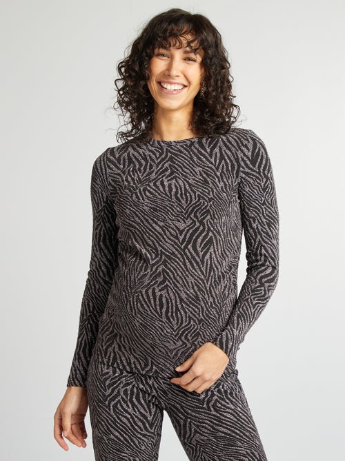 Top en maille pailletée 'Only maternity' - Kiabi