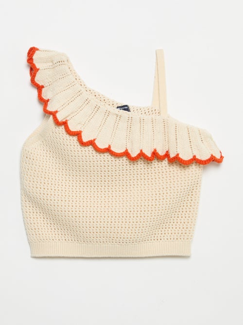 Top en tricot à col asymétrique - Kiabi