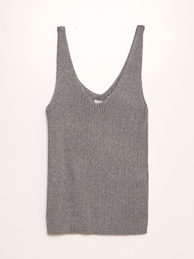 Top en tricot pailleté 'JDY' Gris - Kiabi