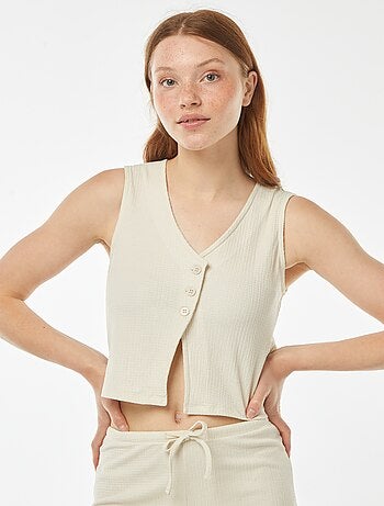 Top esprit gilet de costume