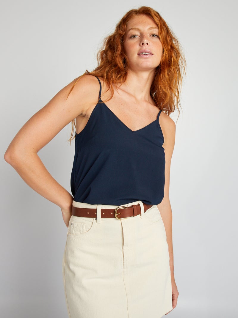 Top fines bretelles Bleu marine - Kiabi