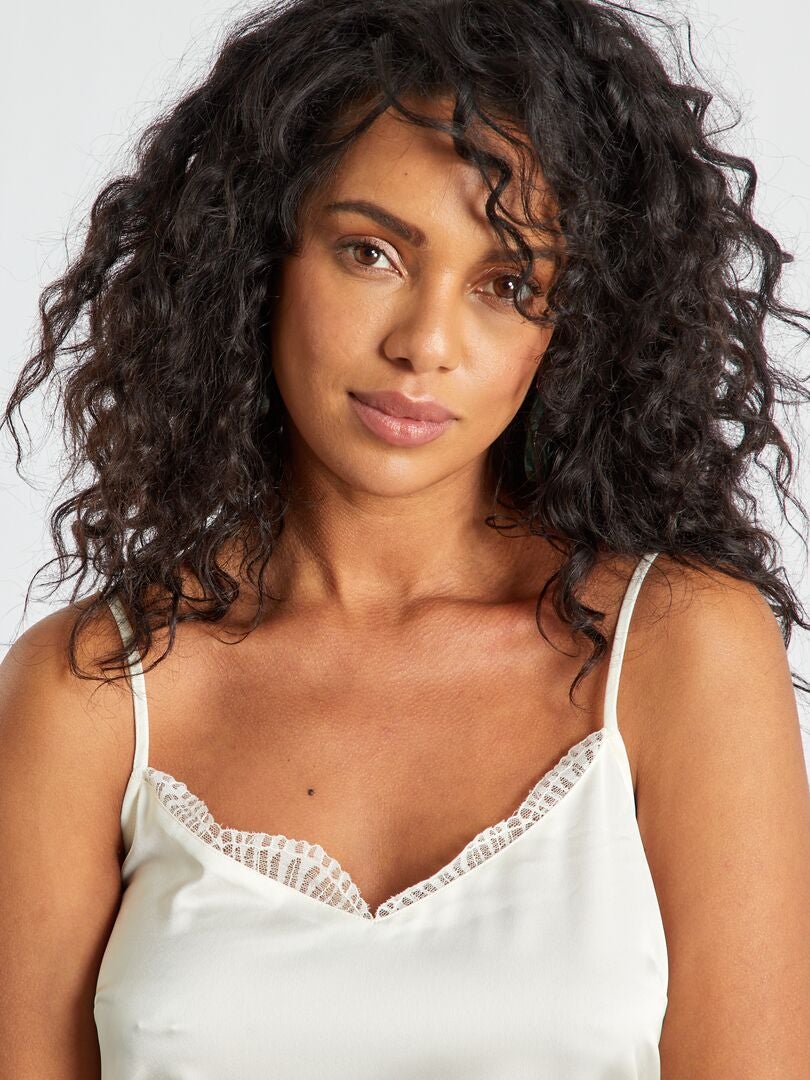 Haut Fluide Blanc Avec Dentelle Dans Le Dos - Marque T.O.P. - Taille M - Neuf Sans étiquettes