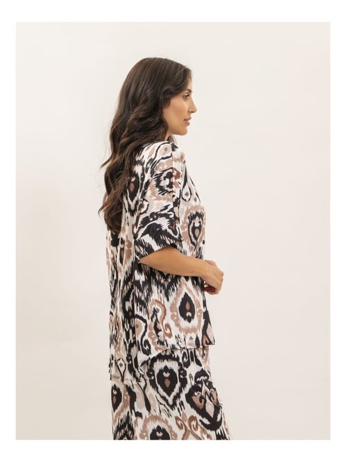 Top fluide manches courtes motifs florine - Kiabi
