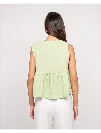 Top gaze de coton FROZETTE