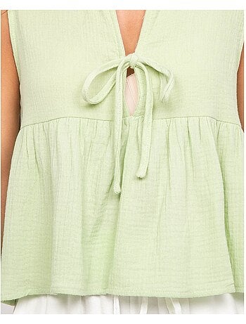 Top gaze de coton FROZETTE