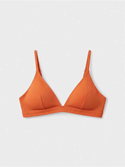 Top gouden lurex piqué driehoekige bikini - Kiabi