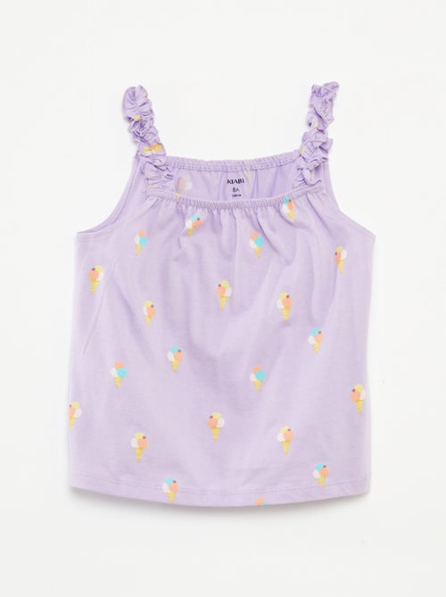 Top imprimé à bretelles volantées - Kiabi