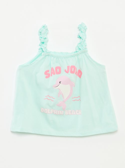 Top imprimé à bretelles volantées - Kiabi