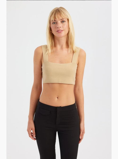 Top kort vierkante hals hiccup - Kiabi Top kort vierkante hals hiccup - Kiabi