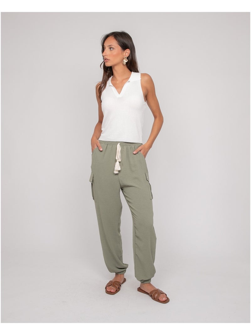 Top maille sans manches col polo FOXIE Blanc - Kiabi