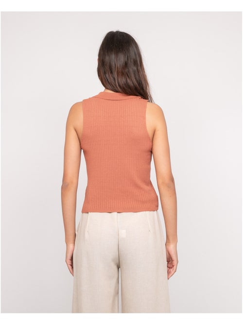 Top maille sans manches col polo FOXIE - Kiabi