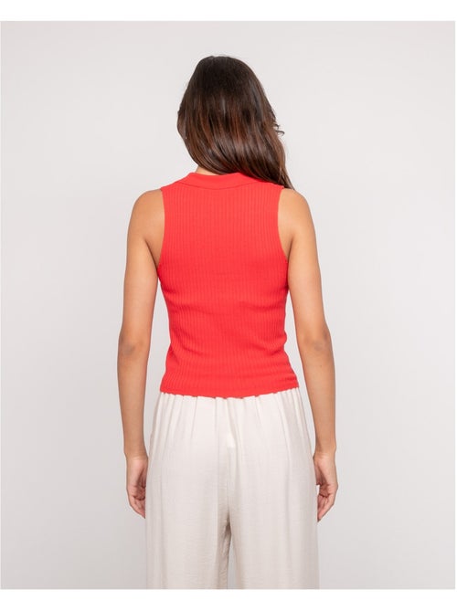 Top maille sans manches col polo FOXIE - Kiabi