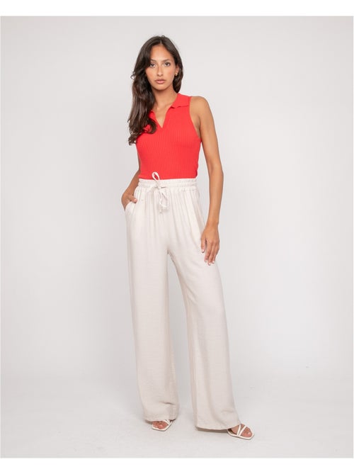 Top maille sans manches col polo FOXIE - Kiabi