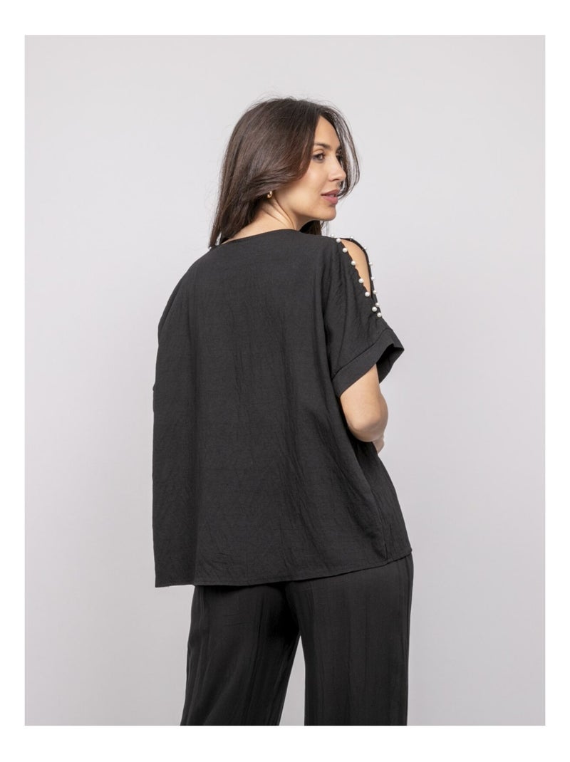 Top manches courtes fizia Noir - Kiabi