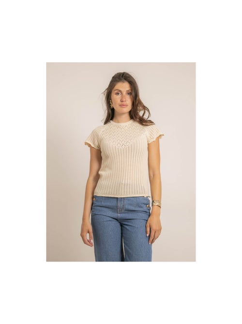 Top manches courtes maille fantaisie FABENE - Kiabi