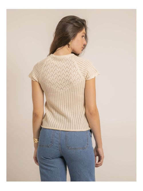 Top manches courtes maille fantaisie FABENE - Kiabi