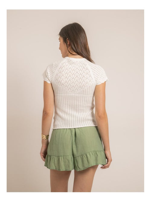 Top manches courtes maille fantaisie FABENE - Kiabi