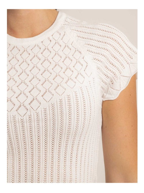 Top manches courtes maille fantaisie FABENE - Kiabi