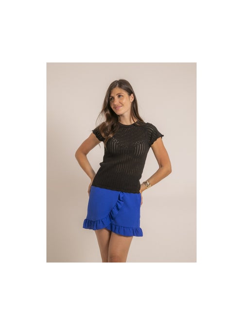 Top manches courtes maille fantaisie FABENE - Kiabi