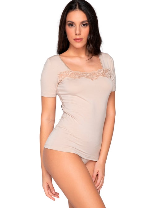 Top manches courtes micro touch - Kiabi Top manches courtes micro touch - Kiabi