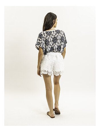 Top manches courtes motifs flavina