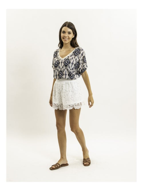 Top manches courtes motifs flavina - Kiabi